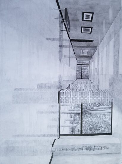 Long Hallway - a Paint Artowrk by Italia Maldonado