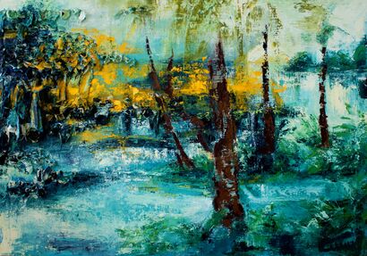 Lago - A Paint Artwork by Céline Le Vieux