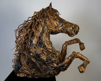 Spirit cavallo selvaggio  - A Sculpture & Installation Artwork by Rossella  Pennini