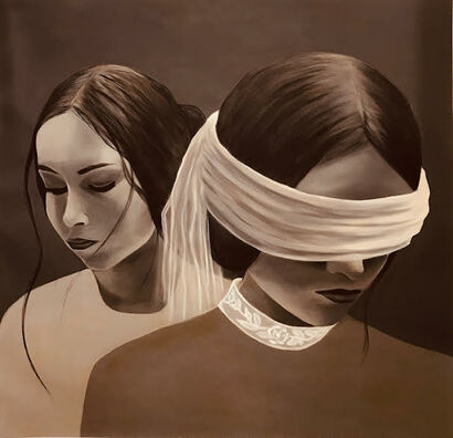 Blindfolded - A Paint Artwork by Mónica Silva