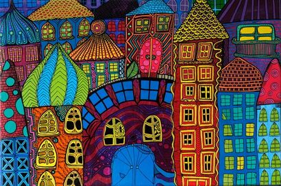 From Colorful Cities serie - a Paint Artowrk by Luiza Poreda