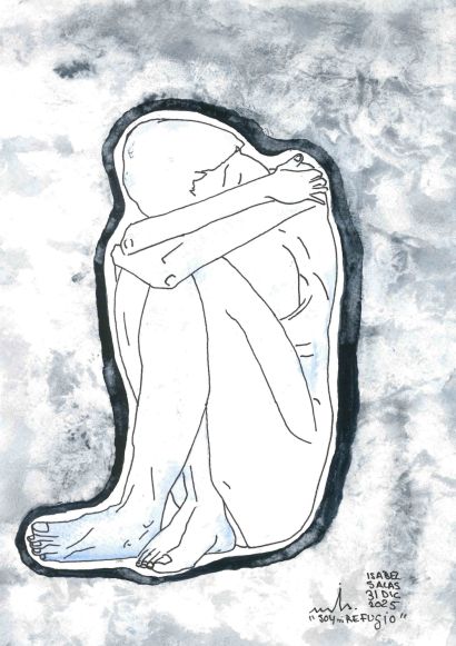soy mi refugio - a Paintings Artwork by Isabel Salas