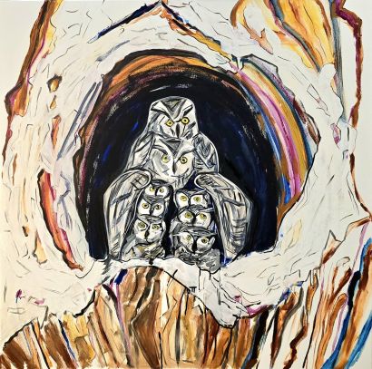 16 eyes - a Paintings Artwork by Andr Kart