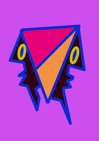 Totem II - Layered Faces - a Paint Artowrk by Zonymo