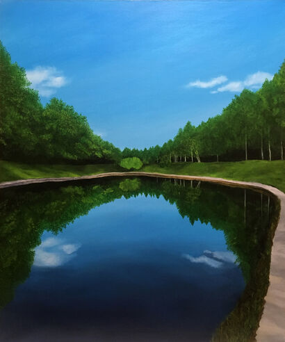 Sky Mirror. Staycation Series - a Paint Artowrk by ALLEXANDRA
