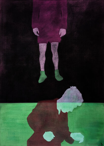 The Man Who Looked Down - A Paint Artwork by Natalí Gutíerrez García