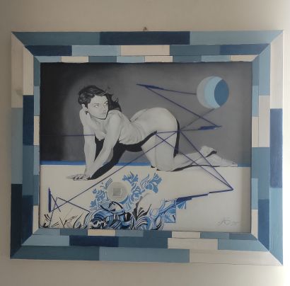 Donna con Luna  - A Paintings Artwork by Fabrizio  Dini