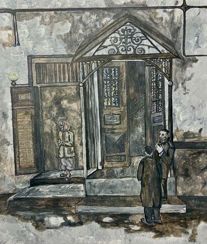 Vilna 1937, la casa del Golem - A Paint Artwork by Agata Chiusano