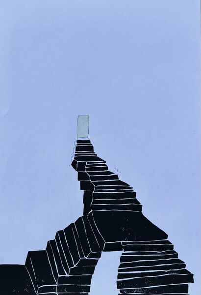 UNTITLED (door&stairs) - a Paint Artowrk by isa geiger