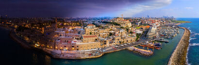 Jaffa\'s old city port, Day to night. - a Photographic Art Artowrk by Lior Patel