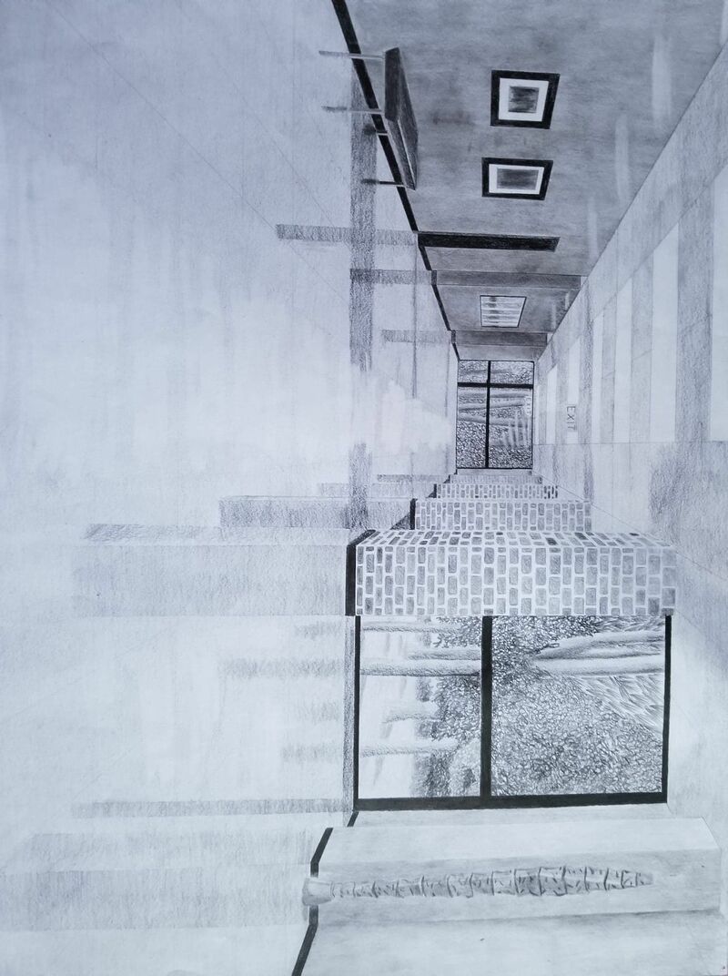 Long Hallway - a Paint by Italia Maldonado