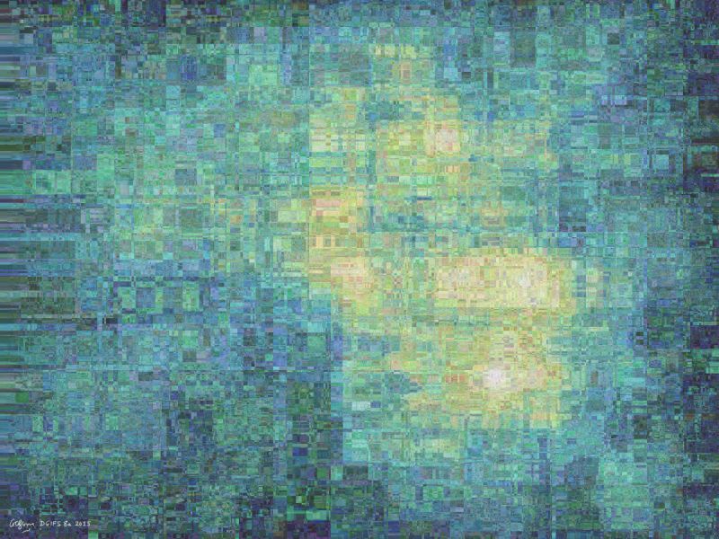 Light on a Lake - a Digital Graphics and Cartoon by Graeme Boore