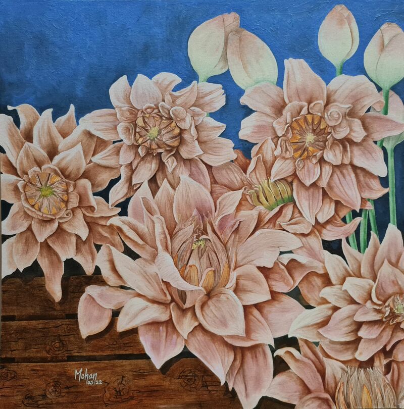 Lotus on display  - a Paint by Mohanraj  Kuppusamy 