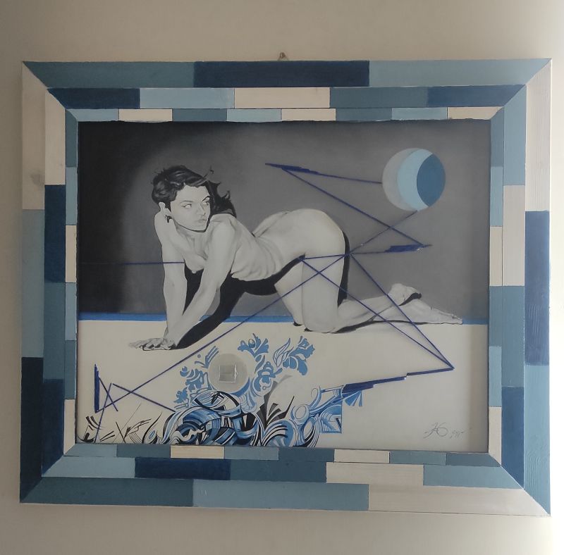 Donna con Luna  - a Paintings by Fabrizio  Dini