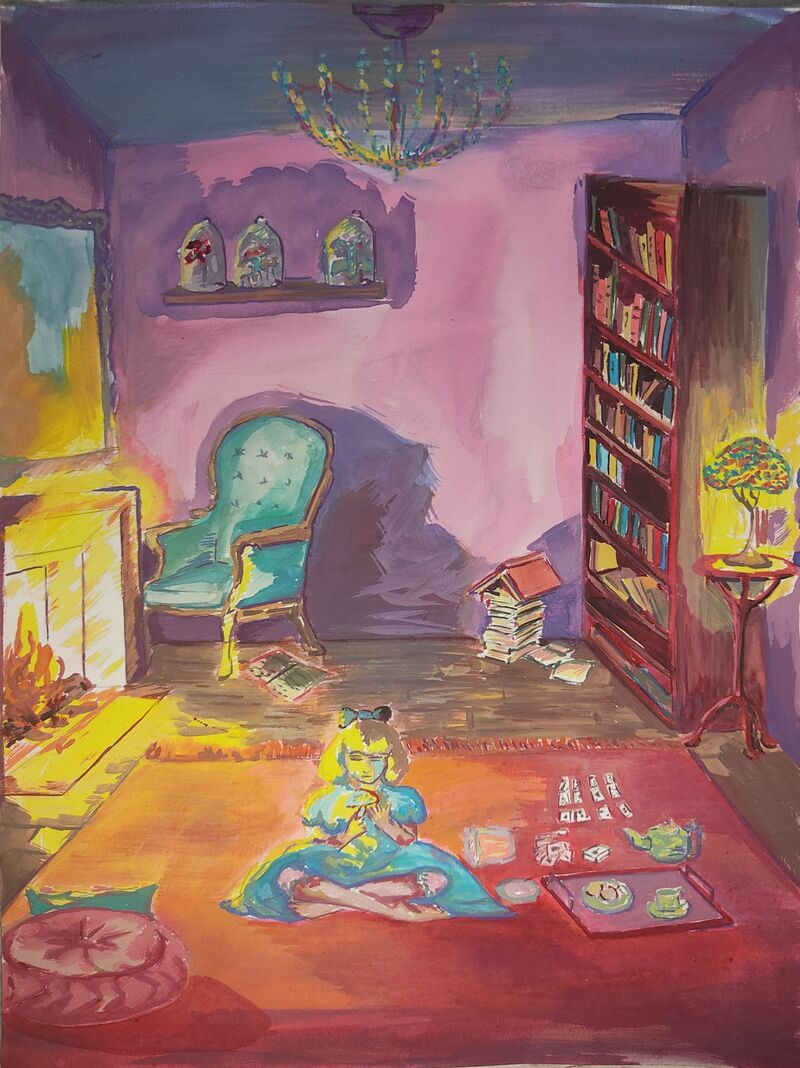 Une soirée solitaire  - a Paint by Erin Barbet