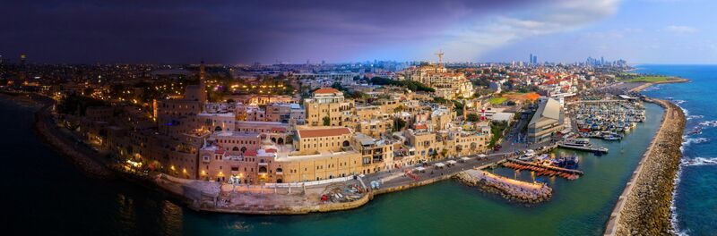 Jaffa's old city port, Day to night. - a Photographic Art by Lior Patel
