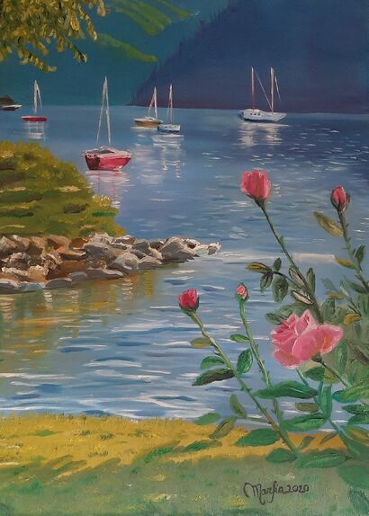 Pomeriggio al lago - A Paint Artwork by Francesca Marfia