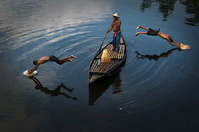 Fishing - a Photographic Art Artowrk by Dipankar Roy