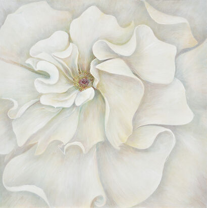 Great white rose 1 - A Paint Artwork by Kiki Klimt
