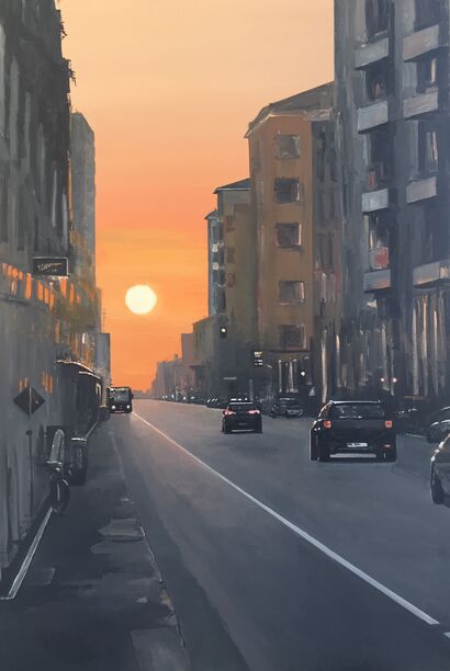 Agosto in arancione - a Paint Artowrk by Attilio Melfi