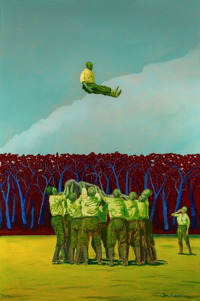 Jump 3 / The Flying Horseman - a Paint Artowrk by Jan Kubisa