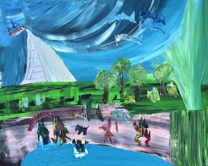 Sailing behind the Island of fun - A Paint Artwork by DamPlan