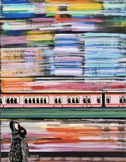 Innocent Rabbit – Relativity - a Paint Artowrk by HsunArt