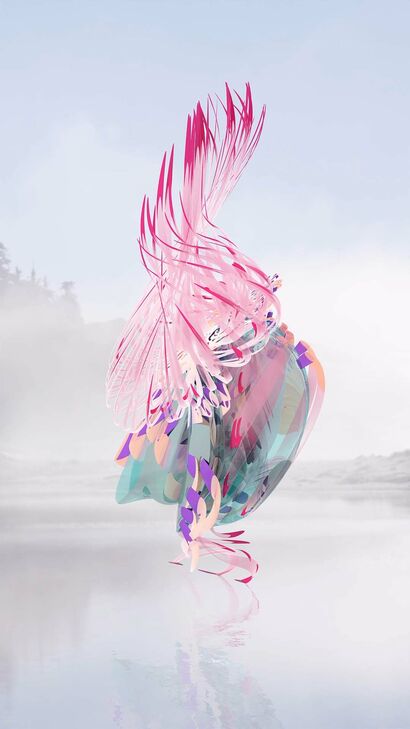 Fiolent Crystal Baby. From the Virtual Garden series - A Digital Art Artwork by Stepan Ryabchenko