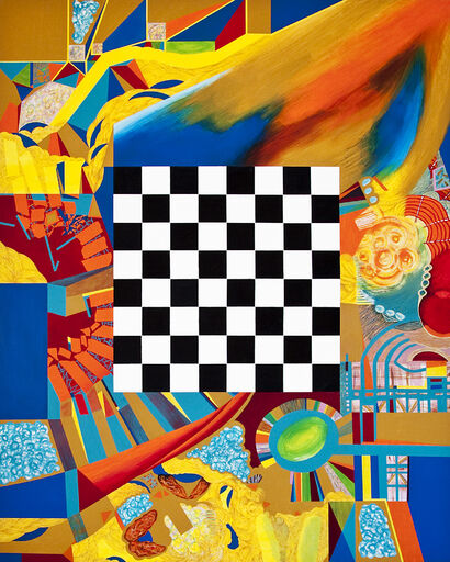 El ajedrezado - A Paint Artwork by Marta Villarin