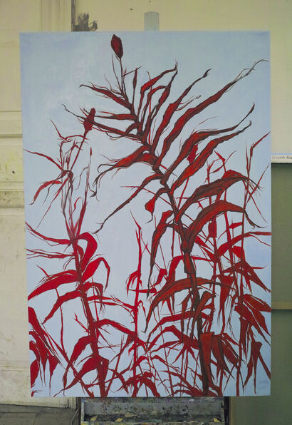 La Crescita — Rosso .1 - A Paint Artwork by xiao hui sun