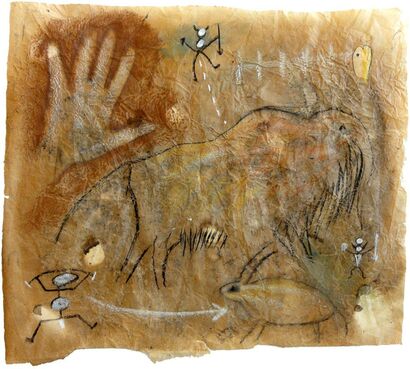 Mano con mammut - a Paint Artowrk by Andrea Benetti