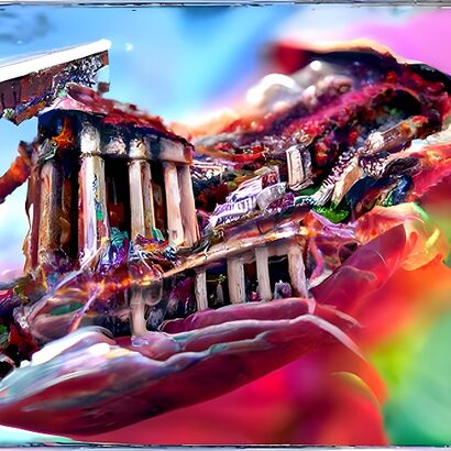 The Acropolis of Athens - a Digital Art Artowrk by Aliki Peterson