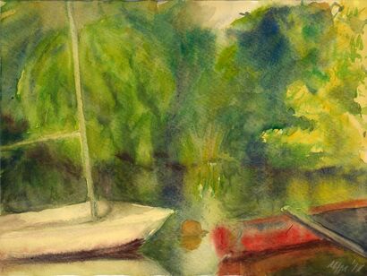 Two Boats - a Paint Artowrk by Violeta Hristova-Mintcheva