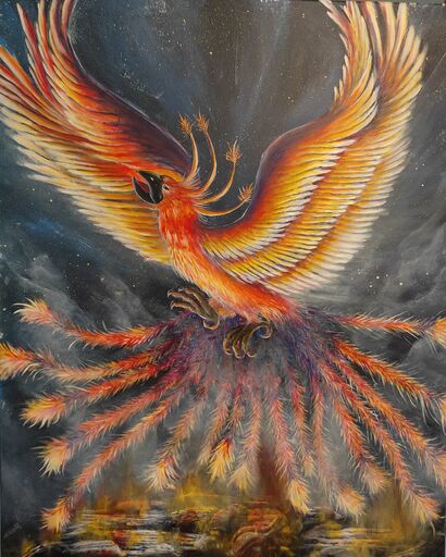Phoenix rising - a Paint Artowrk by Nicole Hafenrichter