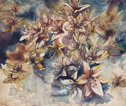 Lilies - A Paint Artwork by Darya Shnip