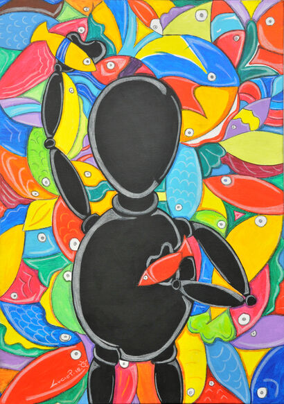 puzzle di pesci - A Paint Artwork by Lucio Pintaldi