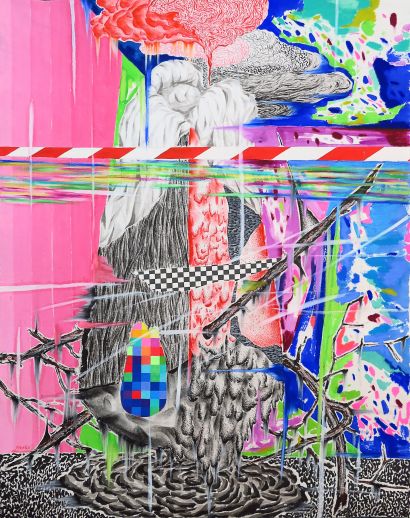 unchecked growth 8 - A Paint Artwork by Shouhui Lu