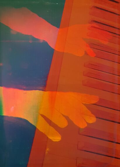 Holo/Grafic 3D: Piano Hands  - a Paint Artowrk by Juergen Eichler
