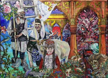 Kasghar, Islam - A Paint Artwork by JING  LIU