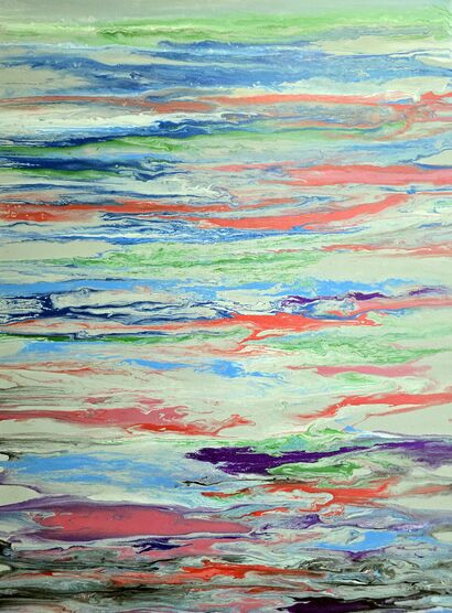 Stream of Consciousness: Turquoise Spirit - a Paint Artowrk by Diko
