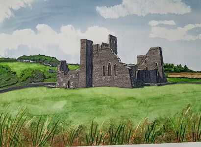 Fore Abbey, County Westmeath, Ireland. - A Paint Artwork by Bernice Cooke