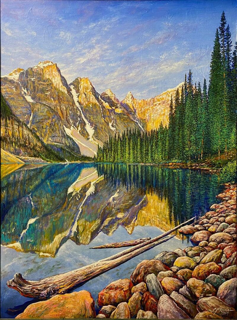 One Morning At Moraine Lake - a Paint by Charlie Frenal