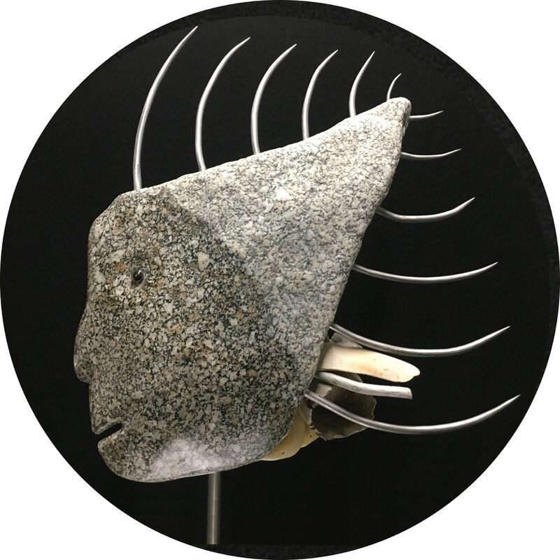 Stone Death Fish - a Sculpture & Installation by Luigi Pirastu