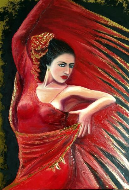 фламенко. - A Paint Artwork by Victoria Beko 