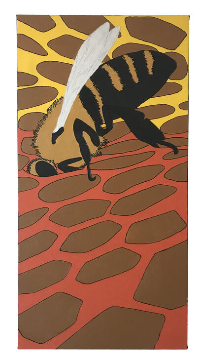 Bee Honeycomb - a Paint Artowrk by Christine Lowe
