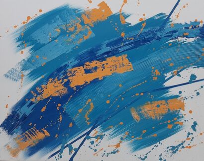 5. Mana, Turquoise dream 90x70 oil, canvas  - a Paint Artowrk by Mana