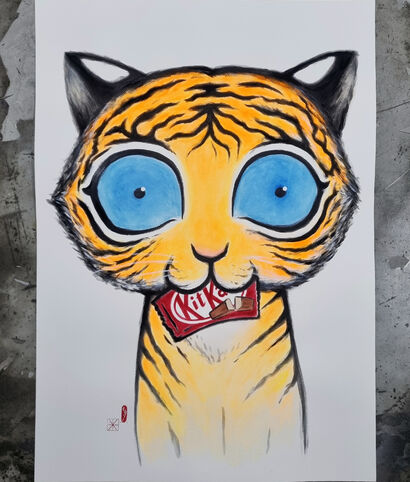 Kit Kat Tiger - A Paint Artwork by aixa