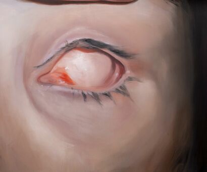 Eye damaged by watching - A Paint Artwork by Ryszard Szozda