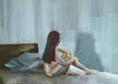 Unspoken series - Beyond the window - a Paint Artowrk by Rebecca Yunjeong Lee 