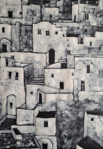 I Sassi - a Paintings Artwork by Angelo Calcagno